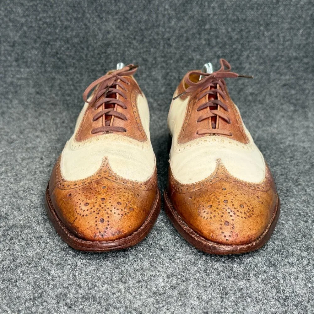 Florsheim Imperial Spectator Oxford Men's 9.5D Two Tone‎ Brown Leather Wingtip